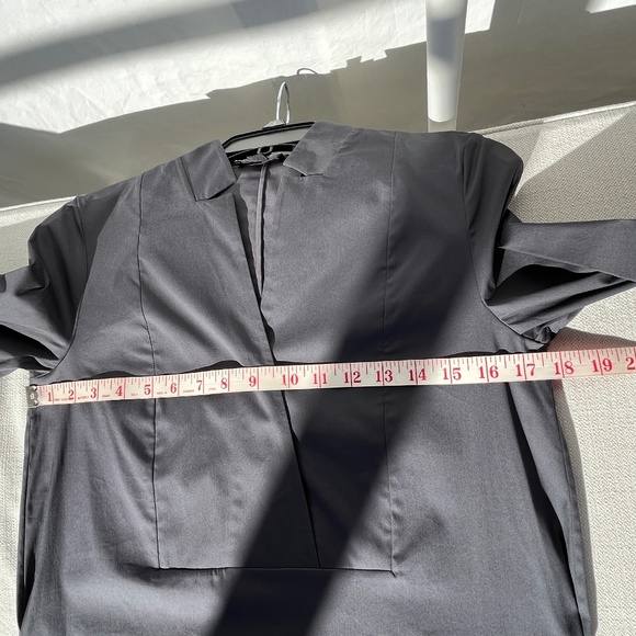 COS (4) cotton sateen shift dress with side pockets, grey, BNWOT. - Picture 8 of 16